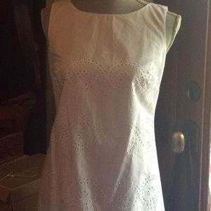 Eyelet sleeveless dress NWOT.